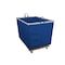 Steele Canvas Basket 18 BU Permanent Truck Blue Vinyl w/Grey Vinyl - 4in Casters 9618VBLUVGRYW4 - alternate 1